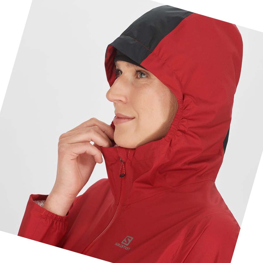 Chaquetas Salomon BONATTI WATERPROOF Mujer Rojos | MX 2476SGL